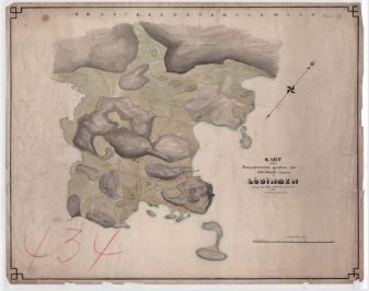 Gammelt kart av Lødingens prestegårdsareal