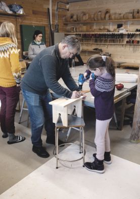 Sløydtime på Hommedal skolegård